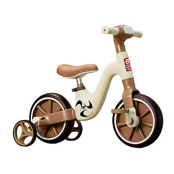 Велосипед-трансформер біговел Best Trike 2в1 (колеса EVA 10 дюймів, українська озвучка) BT-16530 Коричневий