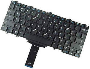 Клавіатура для ноутбука Dell Latitude E5450 E7450, E7470, 5480, 5488 7480 чорна горизонтальна Ентер БУ