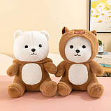 Ведмедик у костюмі капібари, м'яка іграшка 25 см, фото 5