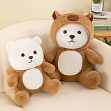 Ведмедик у костюмі капібари, м'яка іграшка 25 см, фото 6