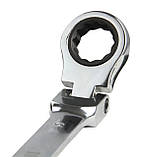 Набір гнучких комбінованих ключів з тріскачкою, 7 шт, mar-pol m58607, фото 3