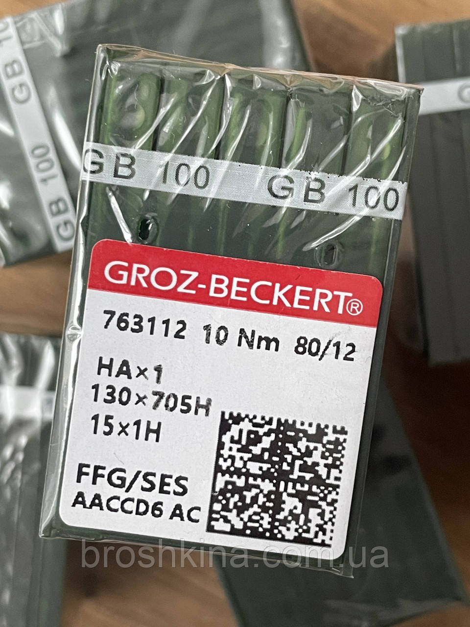 Голки для побутових швейних машин Groz beckert (Китай) НА1 №80 10шт/уп, фото 1