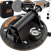 Вакуумна присоска 200мм/ 200кг Bigstren 22480 з манометром, насосом та кейсом, для скла та плитки