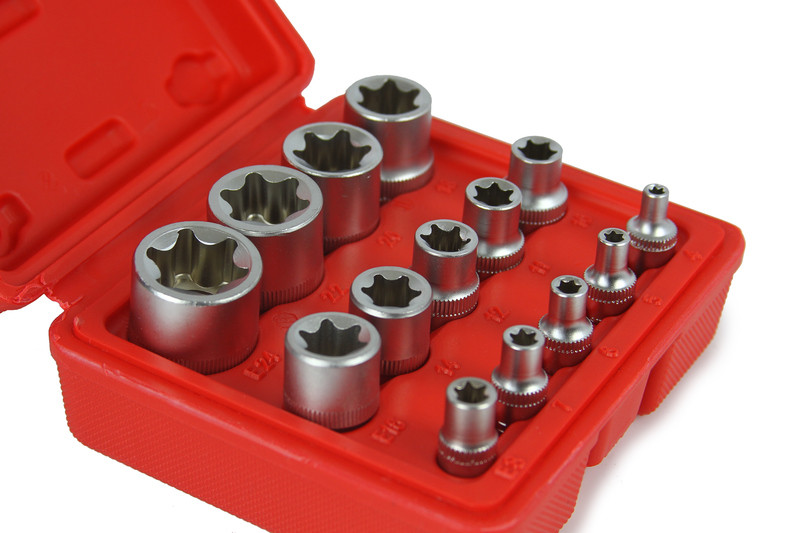 Набір торцевих головок TORX насадка E4 - E24 1/2" + 3/8" + 1/4"