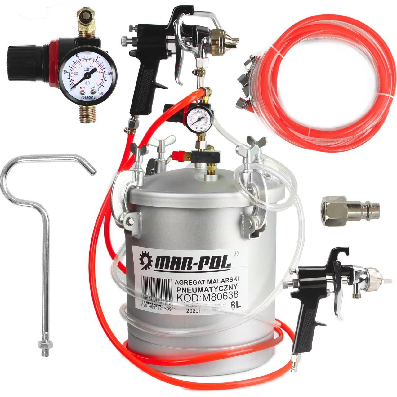 Фарбувальний апарат 8 л mar-pol m80638, фото 1