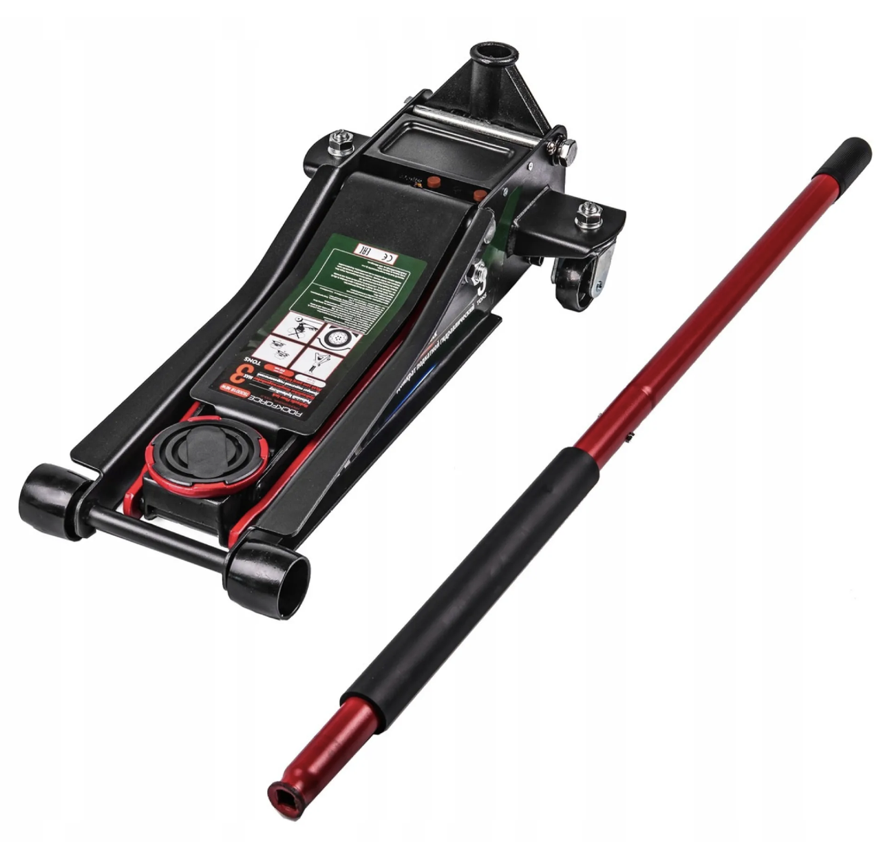 Гідравлічний домкрат 3т двопоршневий ROCKFORCE RF-T830018