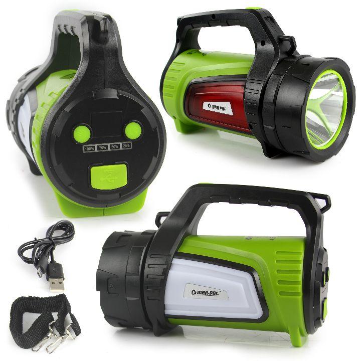 Ліхтар акумуляторний marpol (powerbank) led 10w m82721