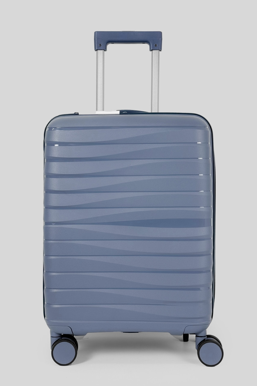 Маленька пластикова валіза ручна поклажа Tourist P800-3-GRBL синя, фото 1