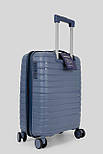 Маленька пластикова валіза ручна поклажа Tourist P800-3-GRBL синя, фото 3