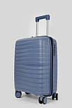 Маленька пластикова валіза ручна поклажа Tourist P800-3-GRBL синя, фото 2