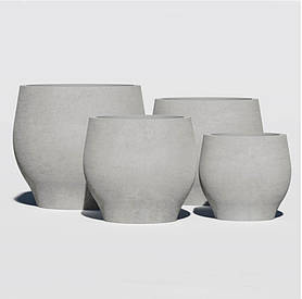 Бетонний вазон серія "Беллона" (Д41-64 см) для квітів та дерев, для вулиці, саду, дачі та тераси