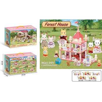 Будиночок "Forest House" (2 флоксових тварин, підсвічування, меблі, в коробці) 111-434 F