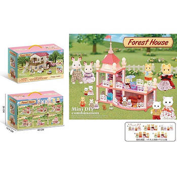 Будиночок "Forest House" (2 флоксових тварин, підсвічування, меблі, в коробці) 111-434 E