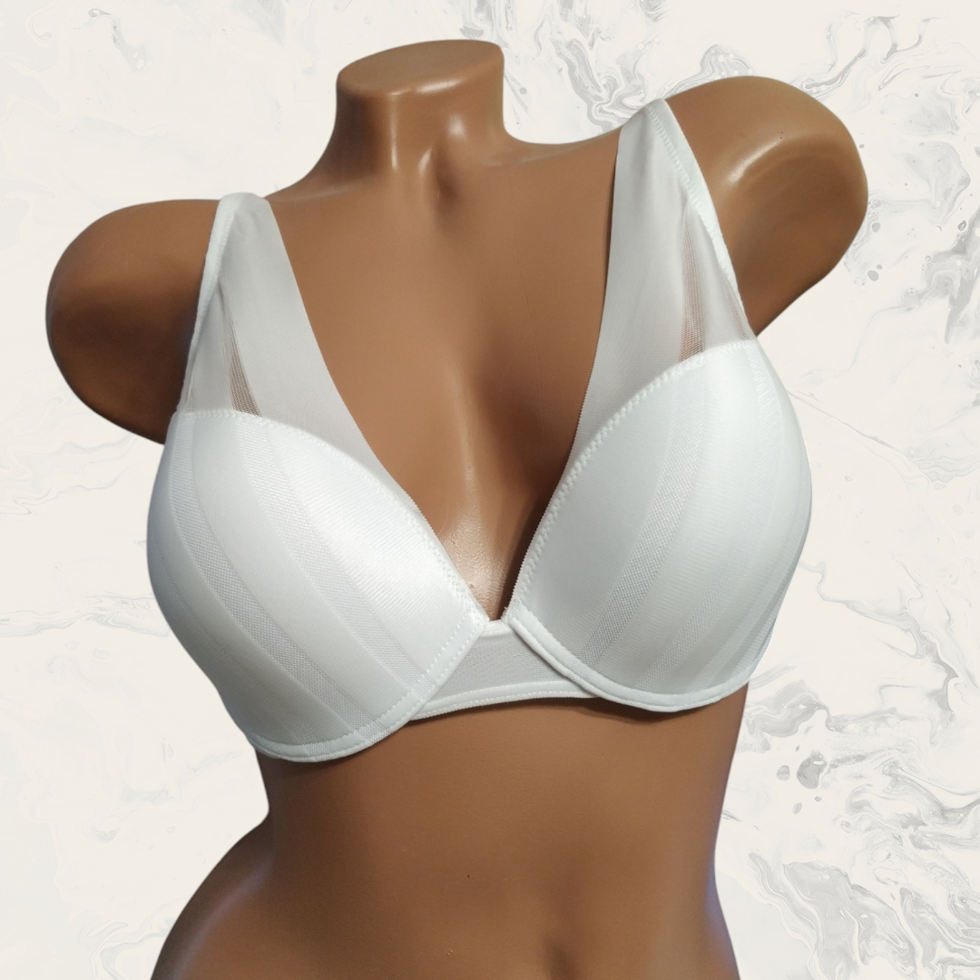Бюстгальтер жіночий гладкий Acousma A6570 білий з push-up Чашка B C, фото 1