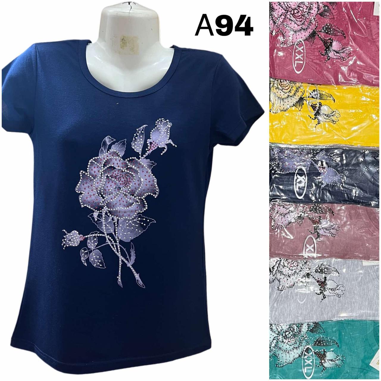 Жіноча футболка бавовна розмір норма 44-52 Мікс (від 5 шт.)