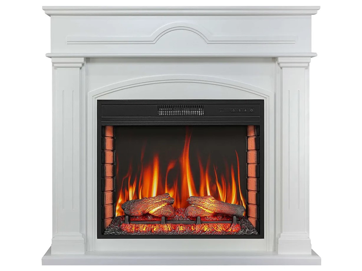 Камінокомплект Електрокамін ArtiFlame Inverno AF28S белый Електричний 3D Камін