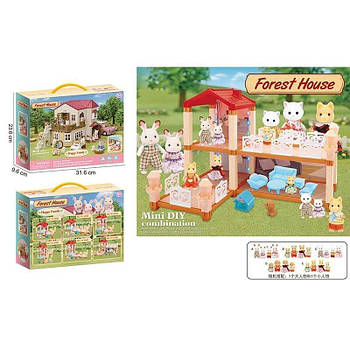 Будиночок "Forest House" (2 флоксових тварин, підсвічування, меблі, в коробці) 111-435 F