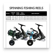 Рибальська Коропова Котушка ReelsKing TD 8000 розмір (Зелена), фото 5