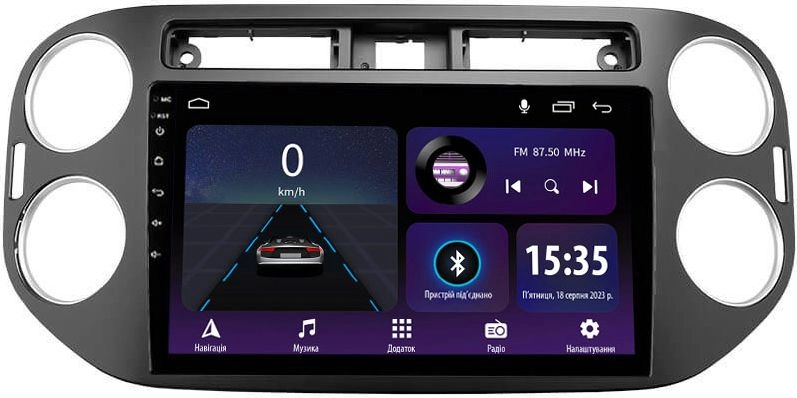 Штатна магнітола андроїд VOLKSWAGEN TIGUAN Автомагнітола 2дин 2/32, штатний головний пристрій фольксваген