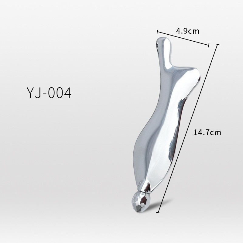 Масажер для обличчя зі сплаву у формі рибки з роликом 14.7*4.9см, фото 1