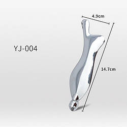 Масажер для обличчя зі сплаву у формі рибки з роликом 14.7*4.9см