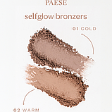 Компактний Бронзатор пудровий Pressed Bronzing Powder Selfglow Paese 10g (01) cold, фото 3