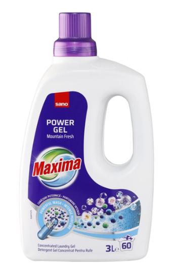Концентрований гель для прання Sano Maxima  Mountain Fresh 60 прань, 3 л