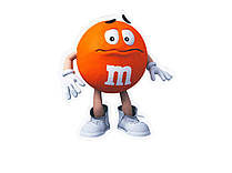 Аплікація пришивна колір помаранчевий "M&M's" 19×20 см