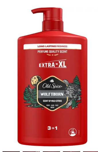 Гель для душу та шампунь Old Spice 3в1 Wolfthorn  1 л