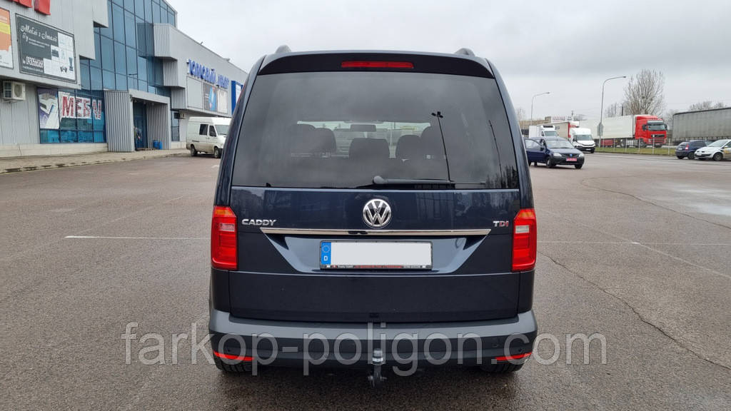 Накладка над номером (1 дверний, нерж.) для Volkswagen Caddy 2015-2020 рр