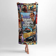 Рушник з принтом «ГТА. Банди та Вулиці. Grand theft auto. Gangs and Streets»