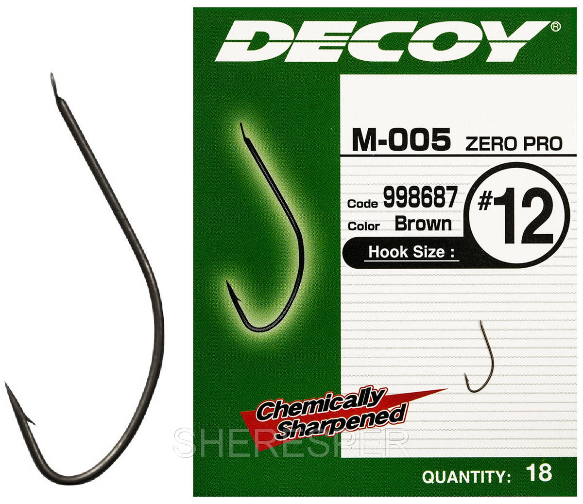 Крючок Decoy M-005 Zero-Pro #14 (18 шт/уп)