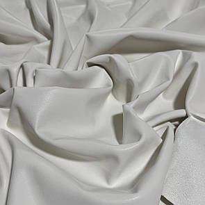 Тканина шкірозамінник на замшевій основі стрейч щільна 145 см Молоко