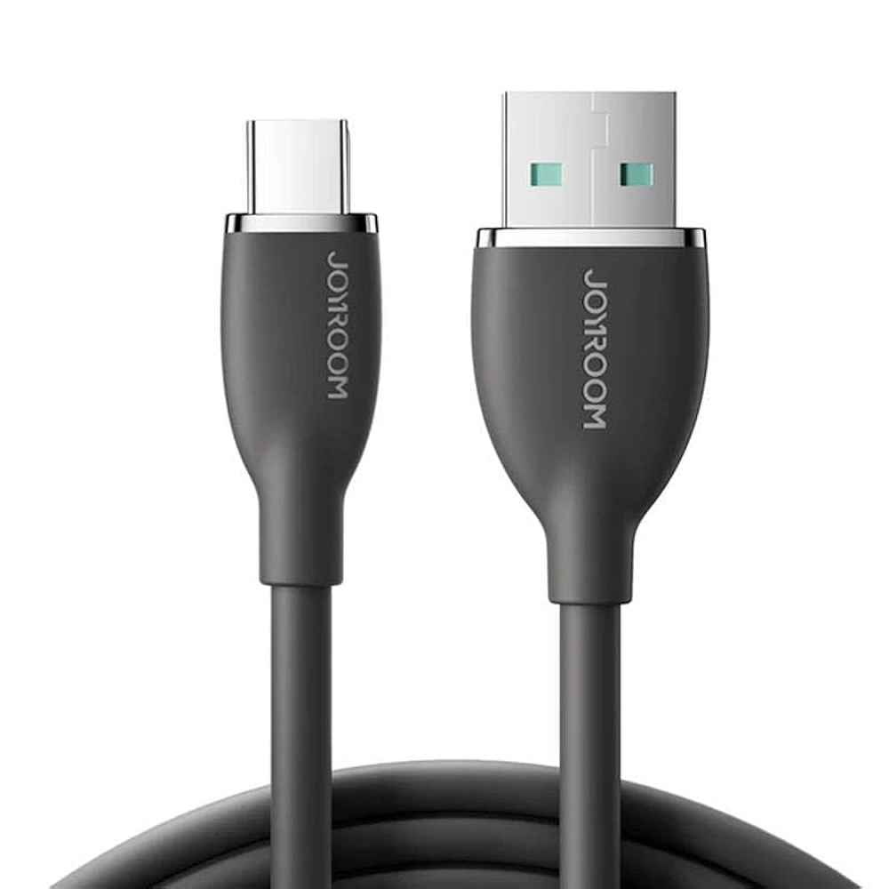 Кабель Joyroom S-A29 Colorful Series 3A Liquid Silicone Fast Cable (USB-A to Type-C) 1.2m-Black