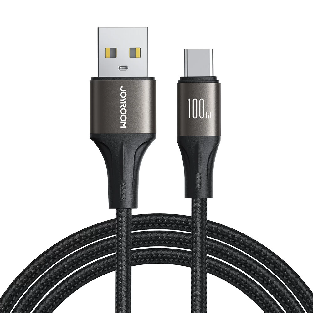 Кабель Joyroom S-A25 Light-Speed Series 100W Fast Charging Data Cable (USB-A to Type-C) 1.2m-Black