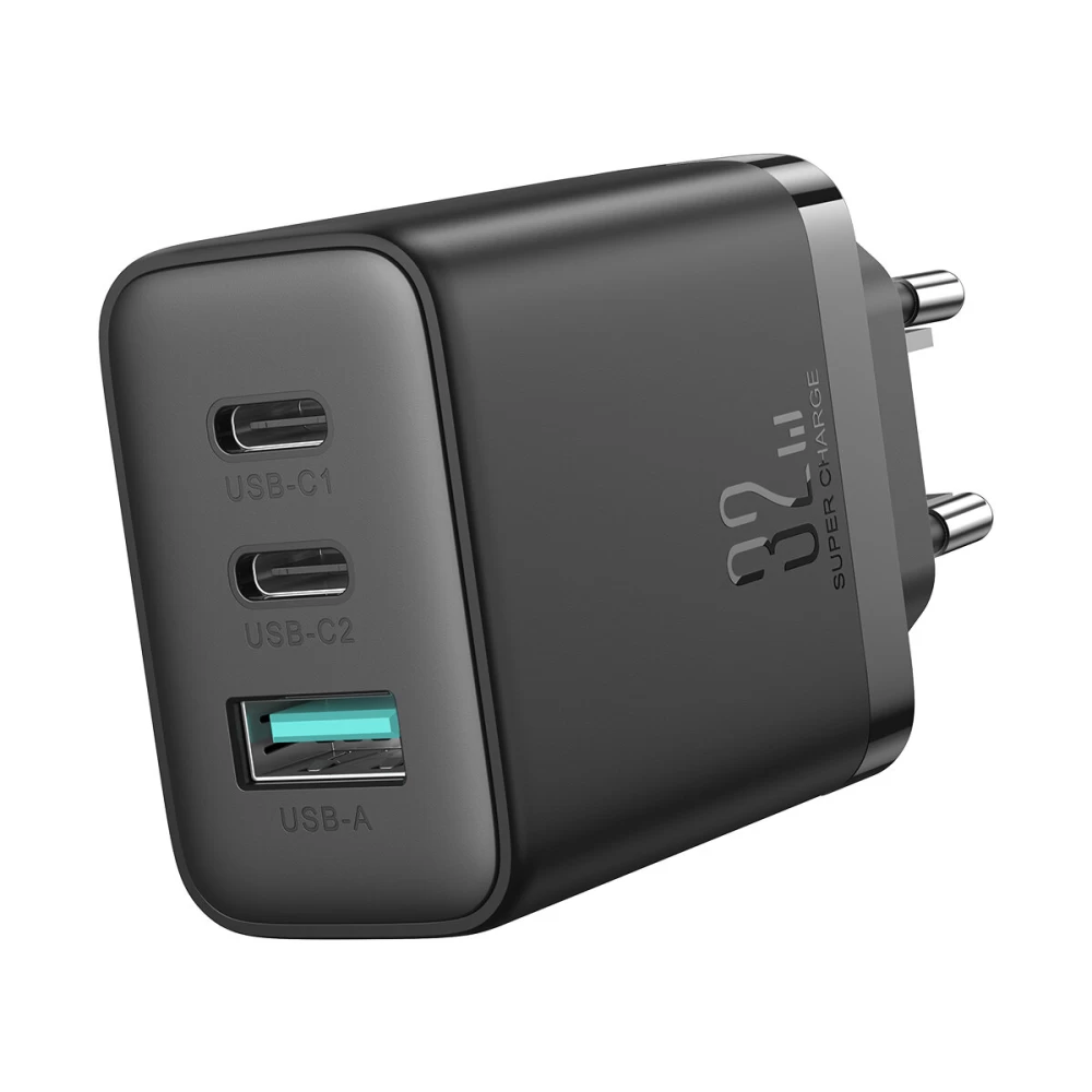 Мережевий зарядний  пристрій Joyroom TCF10 32W 2C1A Fast Charger Black