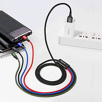 Кабель Combo на 4 девайса Baseus Fast 4-in-1 Cable (Lightning+Type-C(2)+Micro) 3.5A (1.2m), фото 3