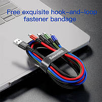 Кабель Combo на 4 девайса Baseus Fast 4-in-1 Cable (Lightning+Type-C(2)+Micro) 3.5A (1.2m), фото 8