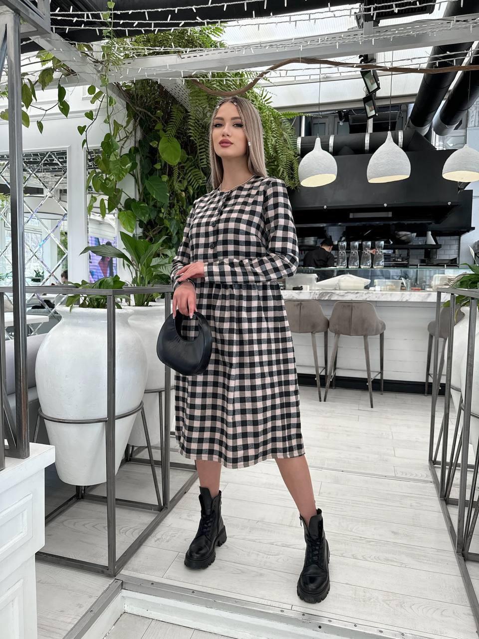 Сукня у клітинку А силуету 22829, фото 1