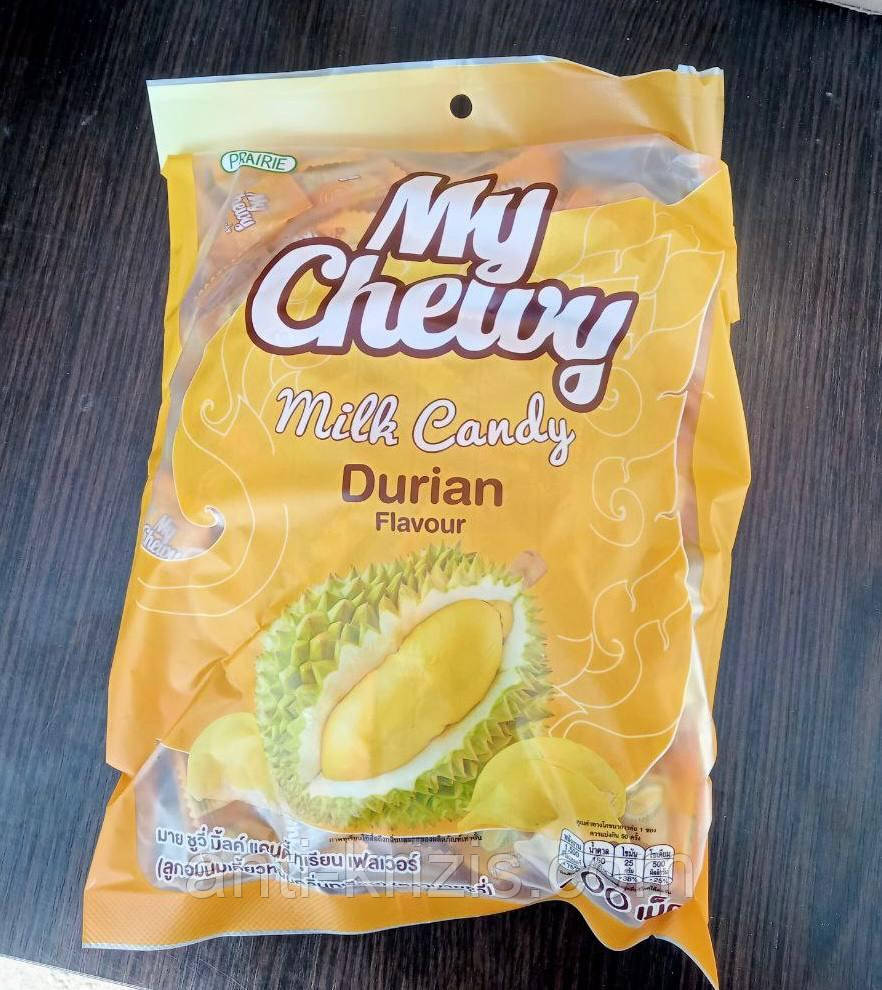 Найсмачніші жувальні цукерки-іриски з дуріаном My chewy milk candy durian flavour 360 г (Таїланд)