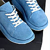 Мега стильні блакитні туфлі автоледі натуральна замша колір на вибір, фото 9