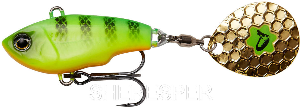 Тейл-спінер Savage Gear Fat Tail Spin 80 mm 24.0g Firetiger