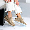 Мега стильні бежеві туфлі автоледі натуральна шкіра колір на вибір, фото 2