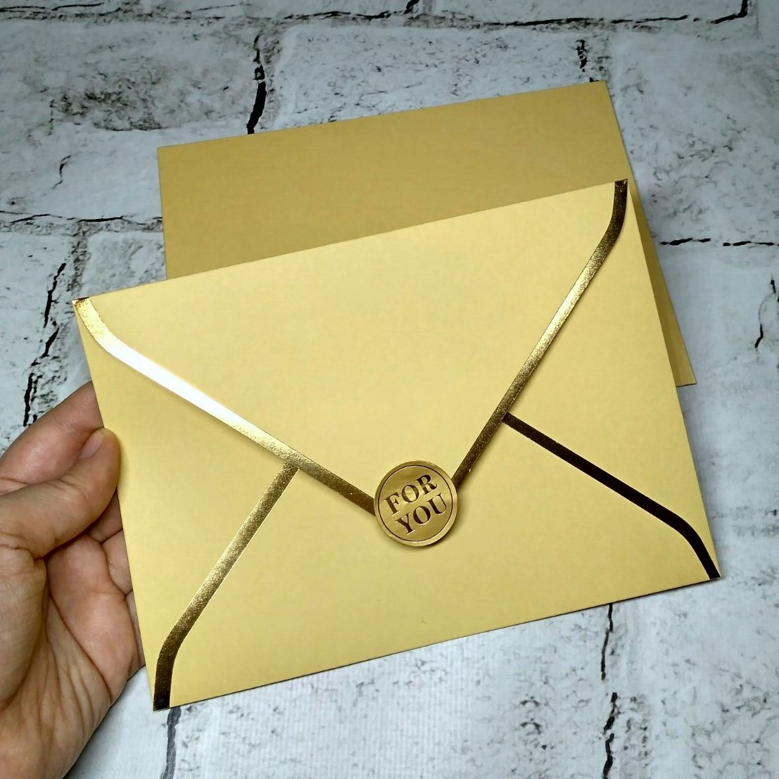 Конверт паперовий Преміум Gold 12,5х17,4 см Жовтий 5-85460