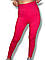 Жіночі лосини еластичні в рубчик з високим широким поясом без утеплення демісезон 99-101см фуксія розмір S, фото 2