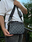 Чоловіча шкіряна сумка-месенджер Louis Vuitton з гаманцем Сумка кросс-боді через плече для документів, фото 3