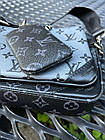 Чоловіча шкіряна сумка-месенджер Louis Vuitton з гаманцем Сумка кросс-боді через плече для документів, фото 9