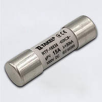 Плавкая вставка предохранителя RTF 10х38 15А 1000V DC 30kA TAKEL