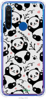 Чехол на Xiaomi Redmi Note 8T Панды "4318sp-1818-7290"
