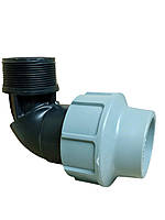 Коліно ПНД 50х2" з зовнішньою різьбою SantehPlast